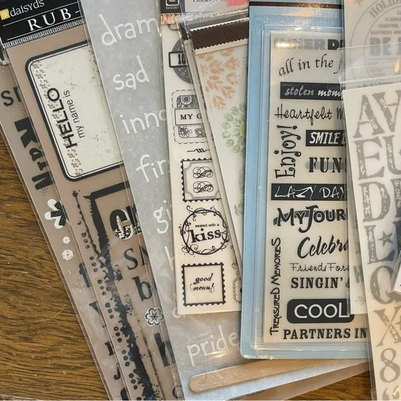 Scrapbooking Rub On Word Transfer Titles Crafting Bundle - Picture 7 of 8